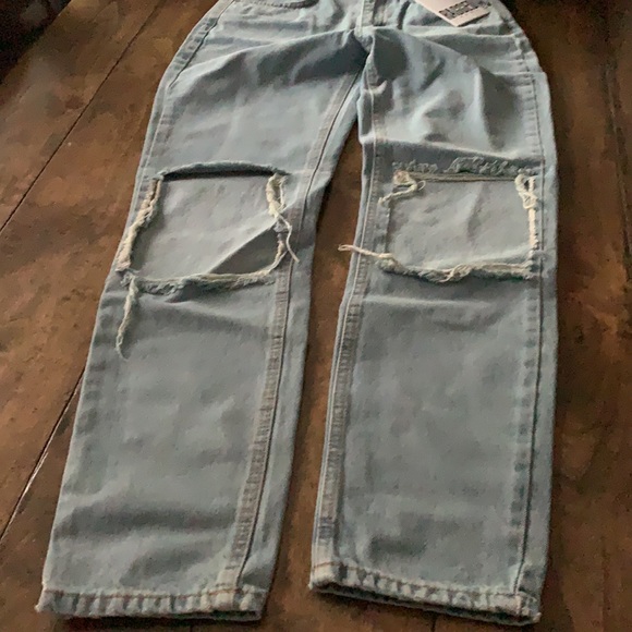 Ragged Priest Burner Cut-Out Mom Jeans - Picture 3 of 5